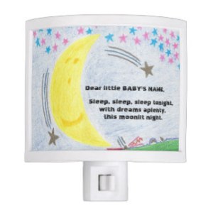 Moonlit Dreams Baby Nursery Nightlight, product at The Draw on Zazzle