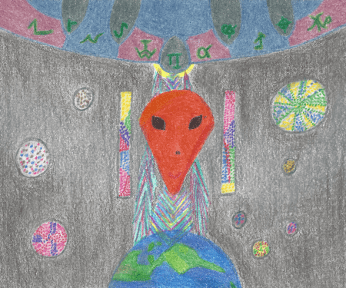 The Interaction, colored pencil drawing by Darren Olsen at The Draw