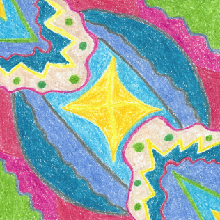 Waves and Island, colored pencil drawing by Darren Olsen at The Draw