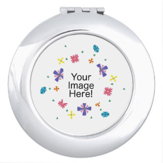 Ring of Flowers on Sharp White Mirror, product at The Draw on Zazzle