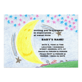 Moonlit Dreams Baby Shower Invitations, product at The Draw on Zazzle
