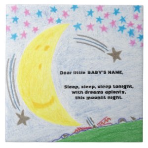 Moonlit Dreams Baby Nursery Tile, product at The Draw on Zazzle