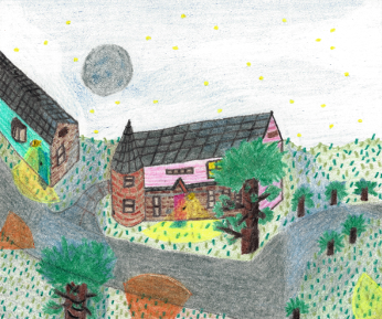 Magical Night, colored pencil drawing by Darren Olsen at The Draw