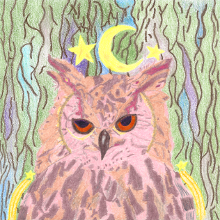 Queen of the Night, colored pencil drawing by Darren Olsen at The Draw