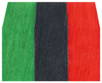 Draped Bandera v1 Rev, colored pencil drawing by Darren Olsen at The Draw