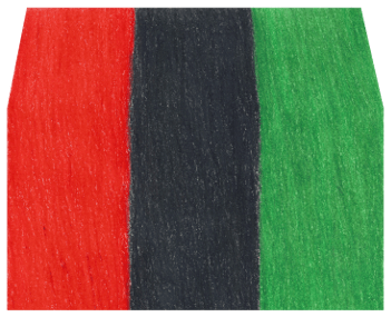 Draped Bandera v1, colored pencil drawing by Darren Olsen at The Draw