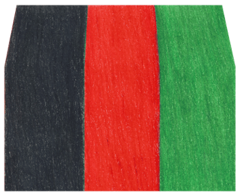 Draped Bandera v2, colored pencil drawing by Darren Olsen at The Draw