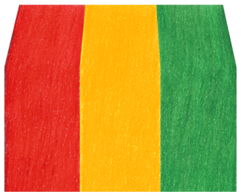 Draped Bandera v3 Rev, colored pencil drawing by Darren Olsen at The Draw