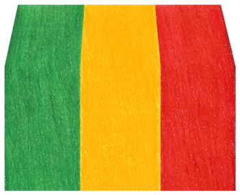 Draped Bandera v3, colored pencil drawing by Darren Olsen at The Draw