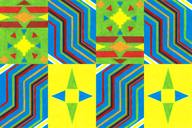 Kente Pattern v1, colored pencil drawing by Darren Olsen at The Draw