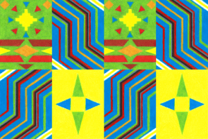 Kente Pattern v2, colored pencil drawing by Darren Olsen at The Draw