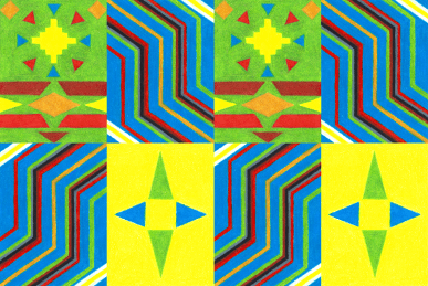 Kente Pattern v2, colored pencil drawing by Darren Olsen at The Draw