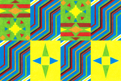 Kente Pattern v3, colored pencil drawing by Darren Olsen at The Draw