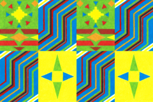 Kente Pattern v4, colored pencil drawing by Darren Olsen at The Draw