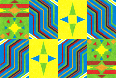 Kente Pattern v5, colored pencil drawing by Darren Olsen at The Draw