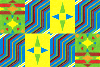 Kente Pattern v7, colored pencil drawing by Darren Olsen at The Draw