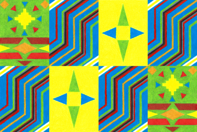 Kente Pattern v8, colored pencil drawing by Darren Olsen at The Draw