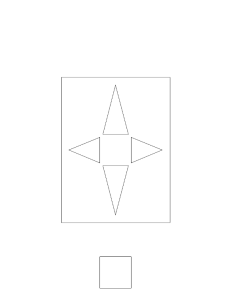 The trace for the first square of the Kente pattern