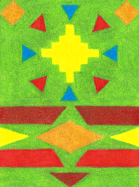 Kente 2, colored pencil drawing by Darren Olsen at The Draw