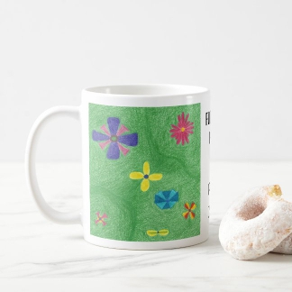 FLOWERS Keep the Place CALM Mug, left side, product at The Draw on Zazzle