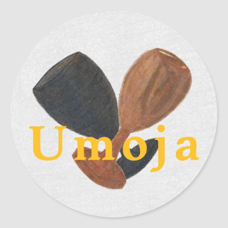 Gather 'Round Kwanzaa Creations Umoja Stickers, product at The Draw on Zazzle