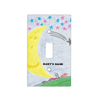 Moonlit Dreams Baby Nursery Light Switch Cover, product at The Draw on Zazzle