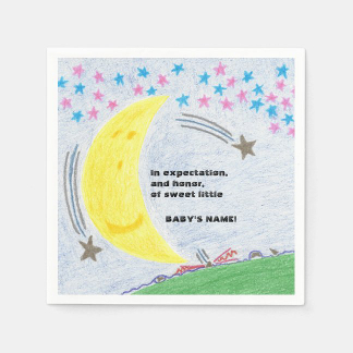 Moonlit Dreams Baby Shower Set of Napkins, product at The Draw on Zazzle