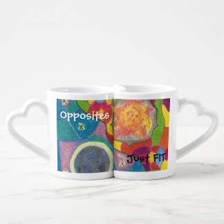 Opposites Just FIT Sun and Moon Lovers' Mugs, product at The Draw on Zazzle
