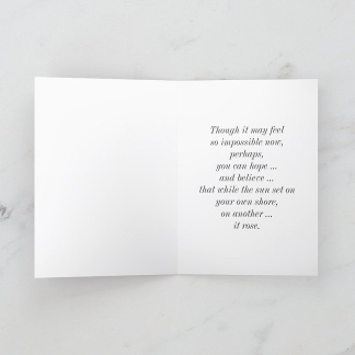The Greater Shore Memorial Sympathy Card, inside, product at The Draw on Zazzle