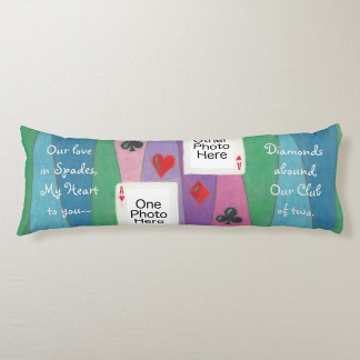 Two Cards in Love Romantic Body Pillow, product at The Draw on Zazzle