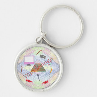 "Wanderings" Branded Keychain, product at The Draw on Zazzle