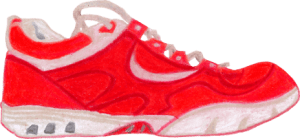 Bottom Shoe, colored pencil drawing by Darren Olsen at The Draw